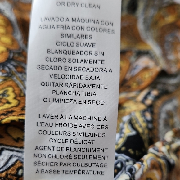 MICHAEL Michael Kors Paisley Short Sleeve Top - Gold and Black - Picture 9 of 11